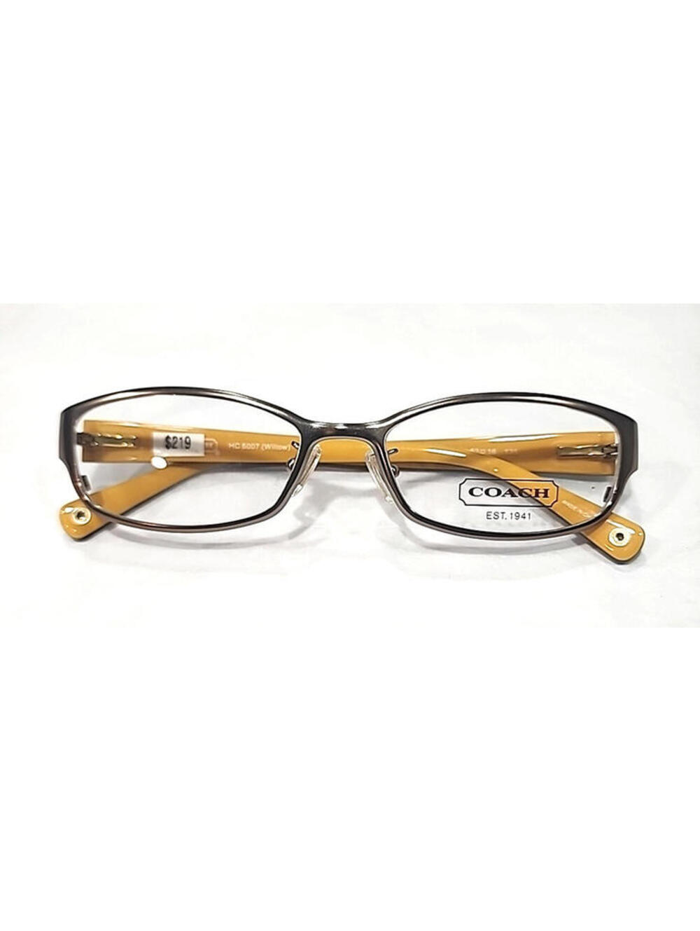 Coach HC5007 Willow 9045 Sand Brown Rectangular Eyeglasses 50-16 135 New - Picture 7 of 7